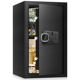 3.0 Cuft Safes for Home Use Fire and Water Proof, Anti-Theft Digital Security Safe Box With Programmable Keypad & Spare Keys, Home Safes Water and Fireproof for Documents Money Valuables