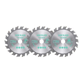 Kozelo 3pcs Circular Saw Blade - [3 Inch x 18 Teeth x 3/8 Inch Arbor] Tungsten Carbide Tipped Table Miter Saw Blades for Wood Aluminum Soft Metal Use | Silver