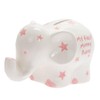 My First Money Bank Elephant Money Box White with Pink