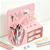 ZZFENGKR Desk Organizer with 360° Rotating Pen Holder, 5 Slots,