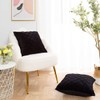 PLWORLD Black Throw Pillow Covers 18x18 Inch, Pleated Decorative Soild