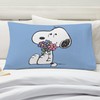 CafePress Snoopy with A Flower Bouquet Standard Size Pillowcase, Lumbar