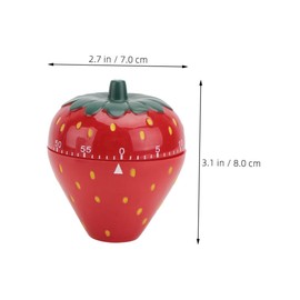 Gatuida Retro Strawberry Shaped Kitchen Timer Mechanical Countdown Device for Cooking and Baking Loud Alarm Reminder Compact and Portable Design for Home and Restaurant Use
