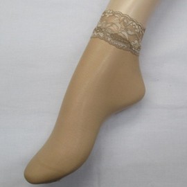 Socks Women's 30 Denier Equivalent Lace Short Stockings 22-25 cm For Discount 10 Pairs