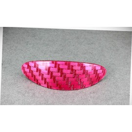 Perfect Hairstyle with Our Hair Accessories - Pink Barrette Oval Plastic Curved Hair Clip 3 7/8" Long 1" Wide Sparkly Fashionable Hair Accessory Hair Jewelry Accessories for Lady Women
