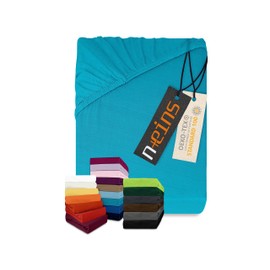 Classic Jersey Fitted Sheet Available In 34 Colours and 6 Sizes – 100% Cotton, 120 x 200 cm