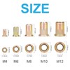 Metric Rivet Nut Assortment Kit(105 Pcs), M4 M6 M8 M10