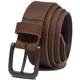 Ashford Ridge Made in England 35mm Full Leather Edge Stitched Belt - Vintage Brown 2XL