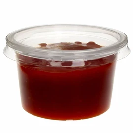Sabco - 50pcs 4oz Clear Round Plastic Takeaway Sauce Pots With Lids - Deli Pots For Dip Ketchup Chutney - Containers For Slime Wax Melts