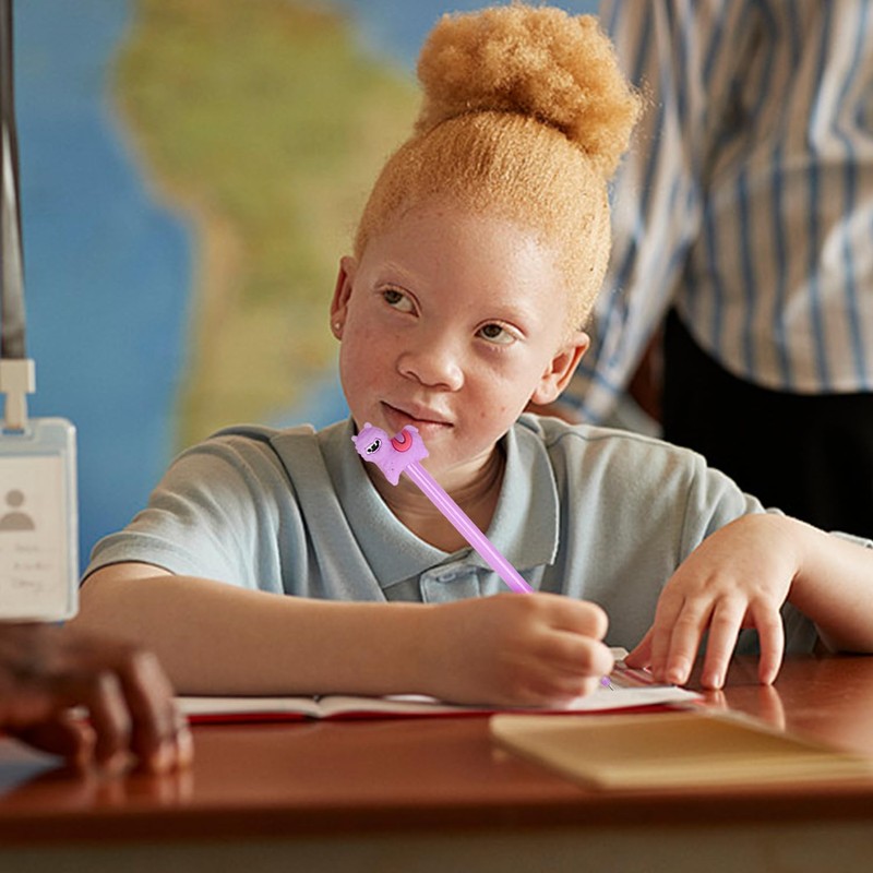 12 Lamb Neutral Pens, Cute Cartoon Animals, Student Stationery, Black