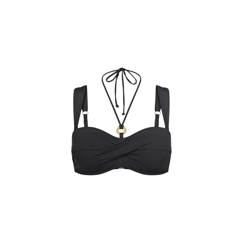 Triumph Summer Twist DP Women's Bikini Top, Black, 42, black,