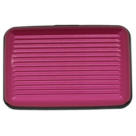 Boolavard ® TM Credit Card Holder Business Cards Wallet Aluminium Money Wallet Card Holder Storage, pink, Elegant