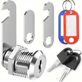 ZiYuya Mailbox Lock with Key Different, Cabinet Lock Letter Box Lock Cupboard Lock Draw Lock Cam Lock Dresser Lock Locker for Door Furniture (35mm)