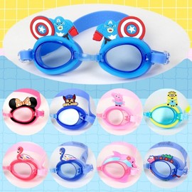 Captain America Cartoon Kids Swimming Goggles lf692 Free Size/Free Size Orange Crab 3ea