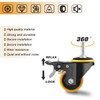 JULANG 3/8 Caster Wheels Threaded Stem 2 inch, Stem Mount