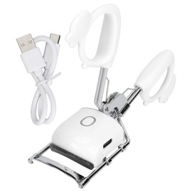 Heated Eyelash Curler 2 Heating Modes Lash Curling Electric USB Rechargeable Lasting Eye Lash Curler White