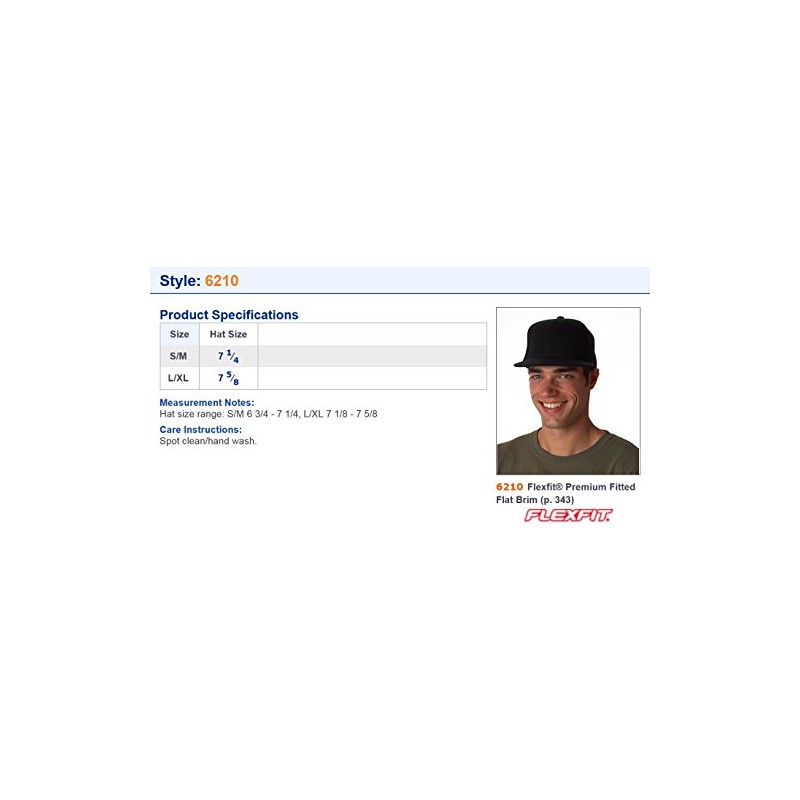 Flexfit Yupoong 6-Panel High-Profile Premium Fitted Cap