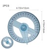 2 Pcs Circle Protractor Rulers Plastic Protractors Swing Arm Angle