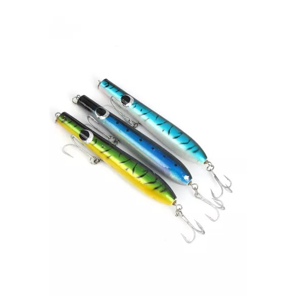 DBLUE Handmade Wood Surf Casting Lure Pencil Poppers Color Combo