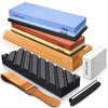 Intelitopia Complete Knife Sharpening Stone Set – Dual Grit Whetstone