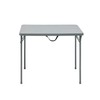 Mczan 34" Square Resin Fold-in-Half Table, Gray