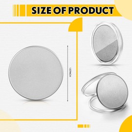 Yinkin 10 Pieces Blank Challenge Coin Laser Engraving Blank Coins Threaded Edged 40 mm with Acrylic Protection Box for DIY Crafts Birthday Travel Commemorative Collection(Silver)