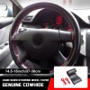 CHUSYYRAY Black 14" 38cm Genuine Leather Thread DIY Car Steering