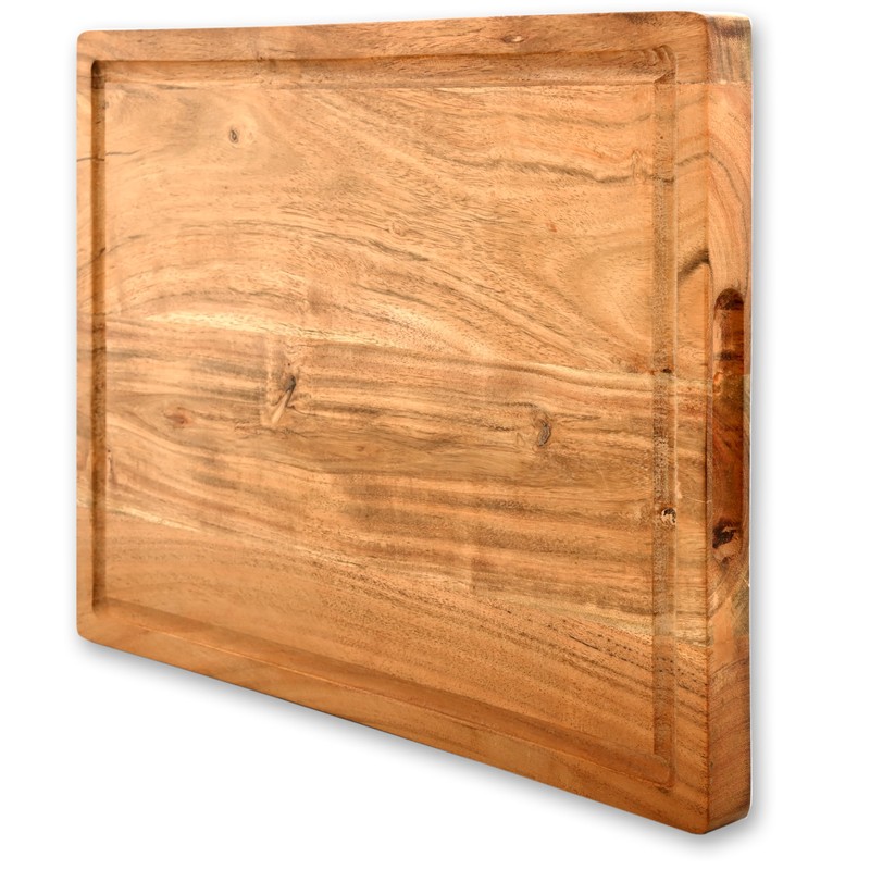 Easyshopforeveryone Premium Acacia Wood Large Rectangular Cutting Board – 1″