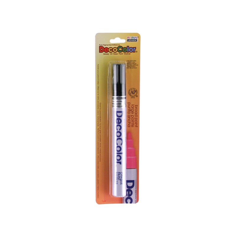 UCHIDA 300-C-1 Marvy Deco Color Broad Point Paint Marker, Black