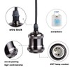 Sevenpers Ceiling Pendant Light Fitting, E27 Vintage Pendant Set in