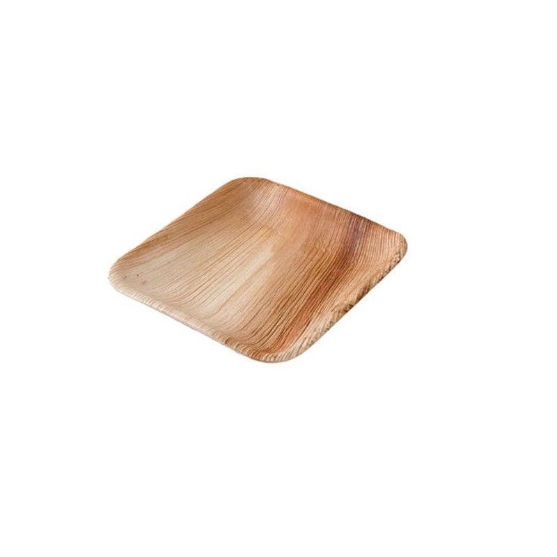 BIOZOYG Palmware DTW05369 Disposable palm leaf plate, 25 pieces, angled,