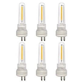 VETRIL String Lights Accessories 1.5 Watt LED S14 Replacement Light Bulb, S14 Light Bulb , Soft White, 6 Packs