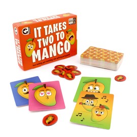 Ginger Fox - It Takes Two to Mango Card Game, Hilarious Matching Game, Fast Thinking Card Games for Adults & Children, Face Making Family Games for Family Game Night, Outings, Parties