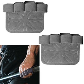 WADY Guantes de Dominadas, Puños de Dominadas, Empuñaduras para Levantamiento de Pesas Guantes de Gimnasio de Entrenamiento, Almohadillas para Empuñaduras de Gimnasio Guantes de Agarre Físico (Gris)