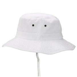 Trendy Apparel Shop XXL Oversize Large Brim 100% Cotton Outdoor Boonie Hat - White - 2XL