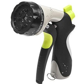 CXRCY Garden Hose Nozzle Spray Nozzle,10 Watering Patterns Metal Heave Duty Water Nozzle,High Pressure Nozzle Sprayer For Watering Plants, Cleaning, Car Wash and Showering Dog & Pets