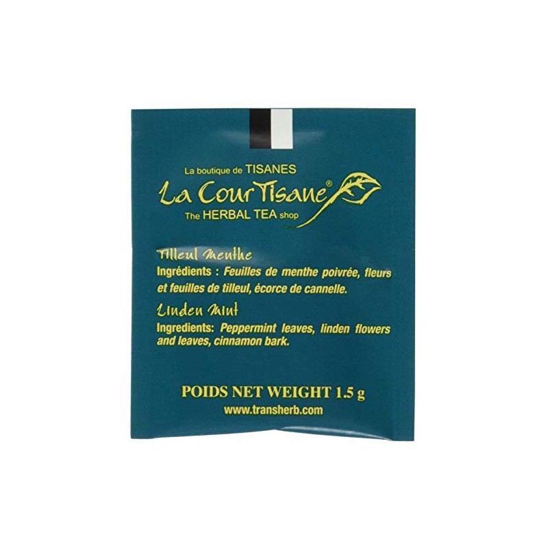 La Courtisane Herbal Tea Linden Flowers & Mint, Kosher, Gluten-Free,