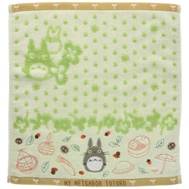 Marushin 1005032500 Hand Towel, My Neighbor Totoro, 13.4 x 14.2 inches (34 x 36 cm), Memories, 100% Cotton, Embroidered