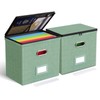 Oterri 2 Pack File Organizer Boxes with Lids, File Box
