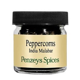 Whole Malabar Indian Black Peppercorns By Penzeys Spices .8 oz 1/4 cup jar