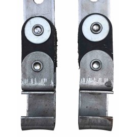 (2) Universal 2.5" Exhaust Tailpipe Hangers 360° Swivel Hangers (2) 2.5” Clamps