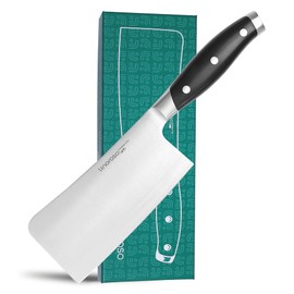 linoroso Chopping Knife 6.3 inch Meat Cleaver, German High Carbon Stainless Steel Chopper Butcher Knife with Full Tang Ergonomic Handle for Home Kitchen and Restaurant