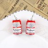 Lovely Beer Mug Dangle Earrings, Cute Beer Bottle Beer Can