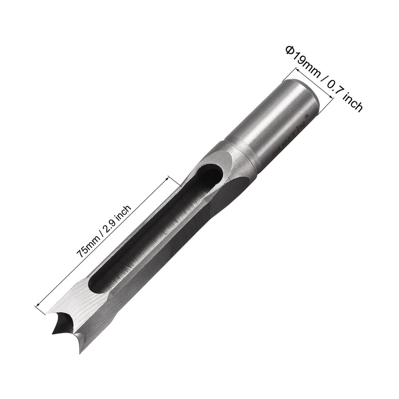 uxcell Square Hole Drill Bits for Wood 9/16" x 210mm