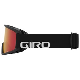 Giro Semi Asian Fit Ski Goggles - Snowboard Goggles for Men, Women & Youth - Black Wordmark Strap w/Amber Scarlet/Yellow Lenses
