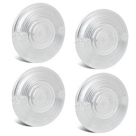 NTHREEAUTO 4 piezas de luces de giro planas transparentes de 3 1/4 pulgadas compatibles con Harley Electra Glide Road King Softail Touring