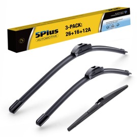 3 Wipers 26"/16"/12" Replacement For Toyota RAV4 2022 2021 2020 2019,Mazda 5 2015-2006, 26 Inch+16 Inch Windshield Wiper Blades with 12 Inch Rear Wiper Blade
