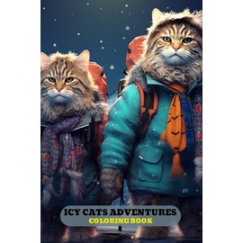  ICY CATS ADVENTURES COLORING BOOK: for Adults and Teens