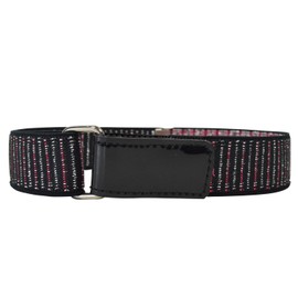 Olata Girls Glitter Stretch Belt with Velcro Fastening (1-6 Years), Black with pink / silver