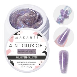 Makartt Solid Gel Builder,15ML Nail Extension Gel 3d Sculpting Gel for Nail Art UV Glue for Acrylic Nails Rhinestones Gel 4 in 1 Hard Gel Molding Gel for Nails Nail Lamp Required Enchanted Twilight